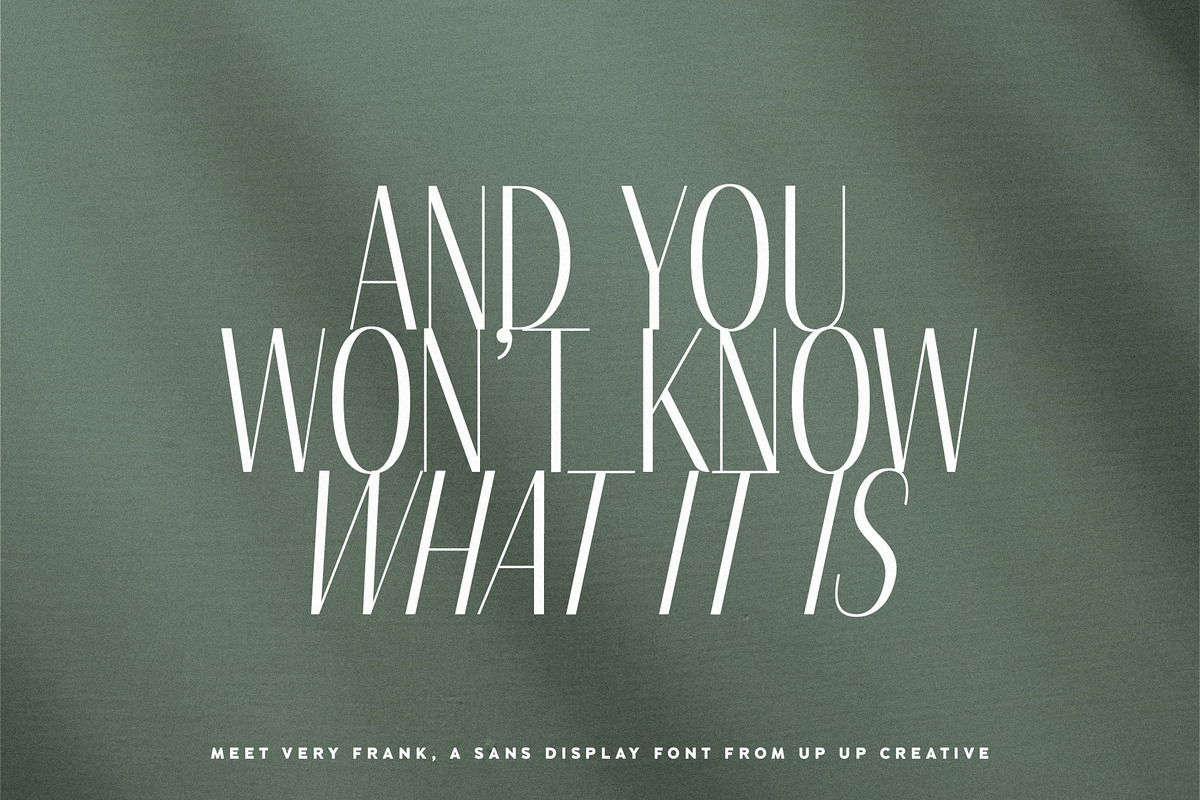 Very Frank, A Condensed Sans, a Sans Serif Font by Up Up Creative (Photo 3 of 16)