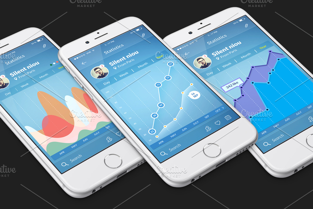 Shop and Personal Mobile UI KIT, an UI Kit Template by Alireza Farzad (Photo 9 of 10)