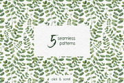 Watercolor herbs. Clipart collection, an Illustration by Anastasia Koba (Thumbnail 7 of 9)