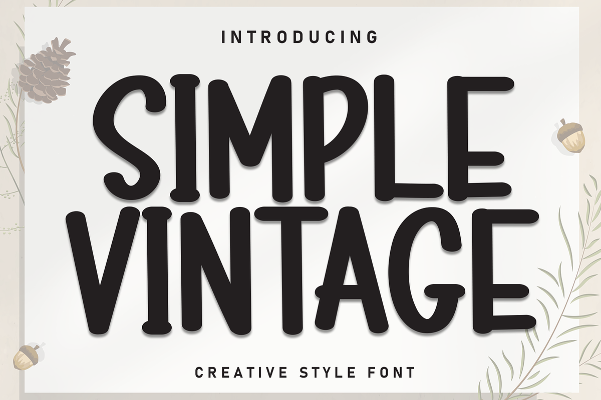Simple Vintage | Script Font, a Handwritten Font by Scratchones (Photo 1 of 8)