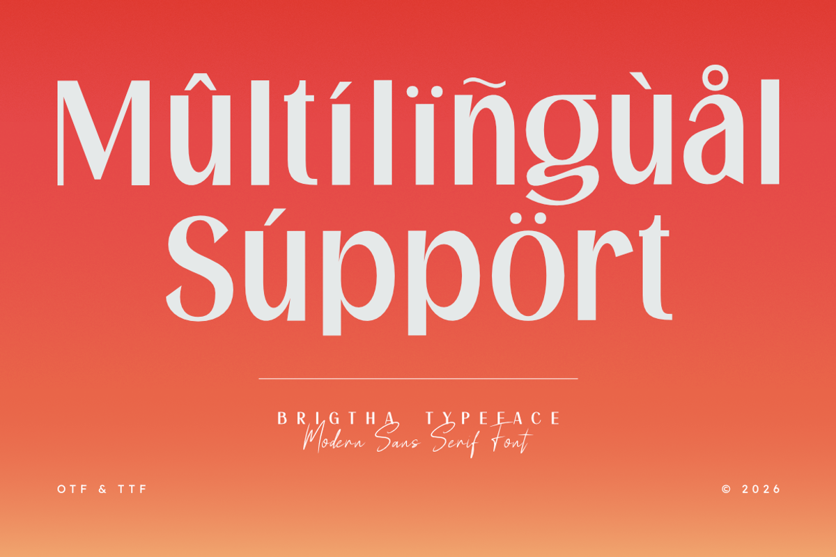 Brigtha | Modern Sans Serif Font, a Sans Serif Font by Masyafi Studio (Photo 5 of 8)