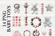 Pink and Gray Baby Scene Creator, a Product Mockup by AllTheKewtClipart (Thumbnail 4 of 8)