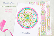 Mahjong Medallion Clipart Watercolor, a Decorative Illustration by LABFcreations (Thumbnail 3 of 4)
