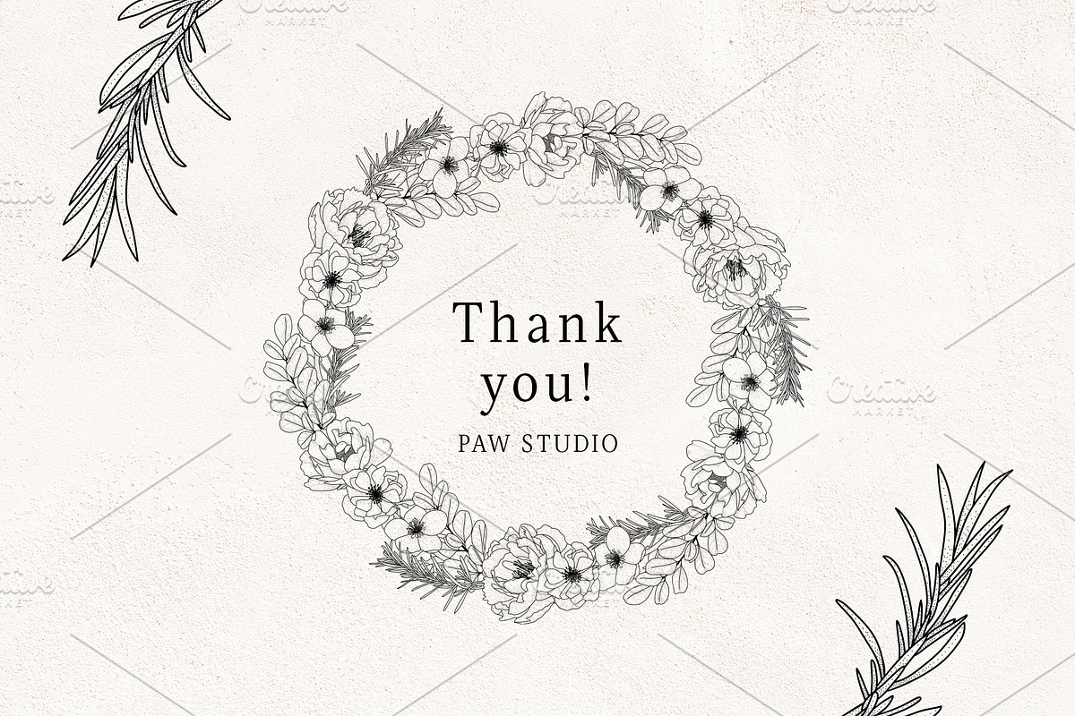Floral Line Art SVG Botanical Frames, an Illustration by PawGraphic (Photo 10 of 10)