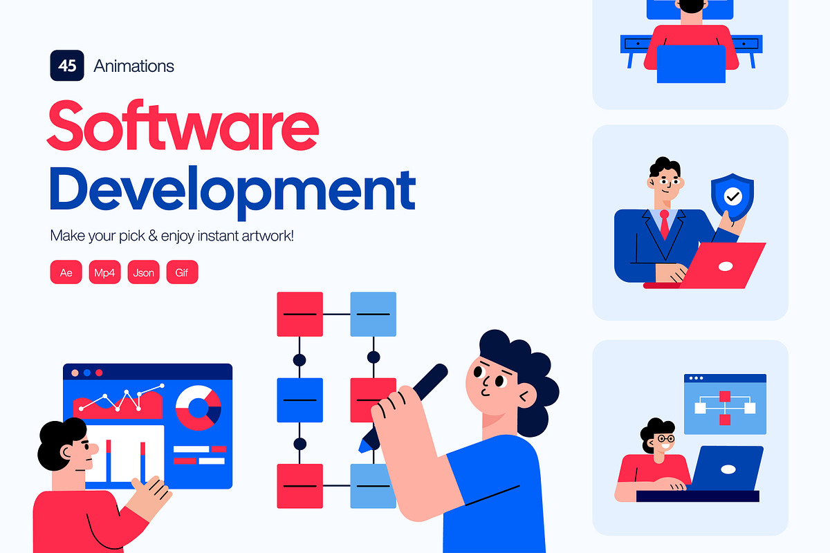 Animated Software Development, a Technology Illustration by Brickclay (Photo 1 of 5)