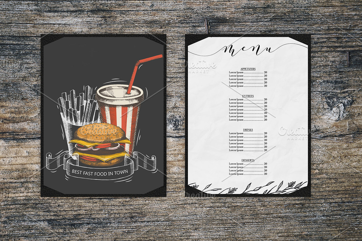 Fast food set., a Food Illustration by Tabiti (Photo 5 of 9)