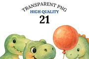 21 Baby Dinosaur Clipart, an Illustration by Pati Charm Studio (Thumbnail 1 of 8)