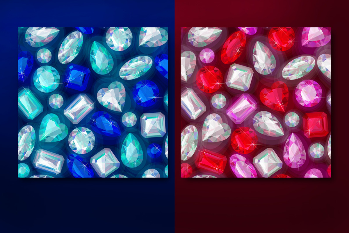 Gems Patterns, a Pattern Graphic by GreyLilac