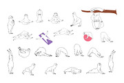 Mama Yoga, an Animal Illustration by Alena (Thumbnail 8 of 8)