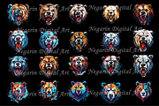 Watercolor Bear Logo Style, an Object Graphic by Negarin Digital Art (Thumbnail 4 of 9)