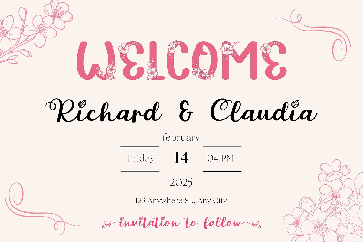 Plum Blossoms Font Duo, a Script Font by AnningArts (Photo 2 of 8)