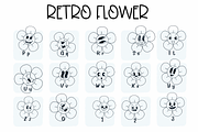 Retro Flower | Symbols Fonts, a Symbol Font by Sirinart (Thumbnail 5 of 12)