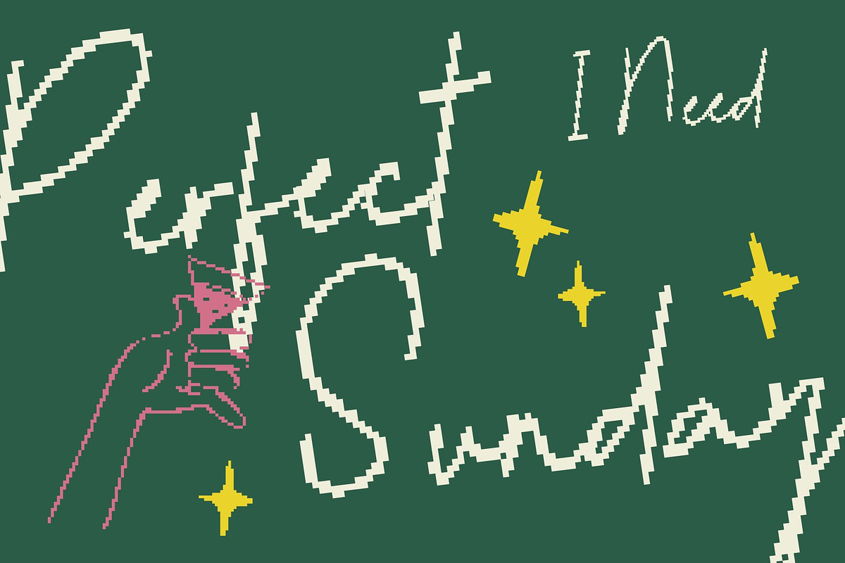 CS Galysia Pixel, a Script Font by Craft Supply Co. (Photo 2 of 8)