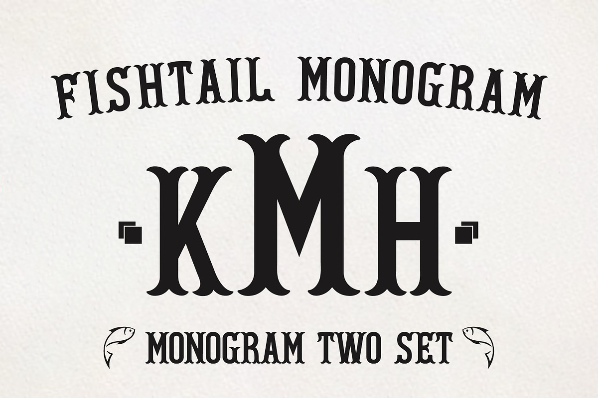 Fishtail Monogram font, a Handwritten Font by Mini_World (Photo 1 of 4)