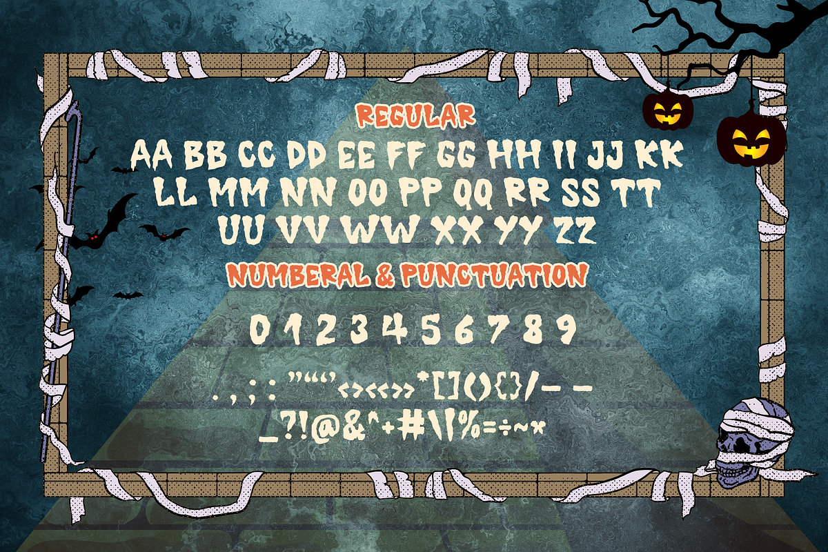 Lazy Mummy is a Duo Halloween font, a Handwritten Font by Brown Cupple (Photo 10 of 11)