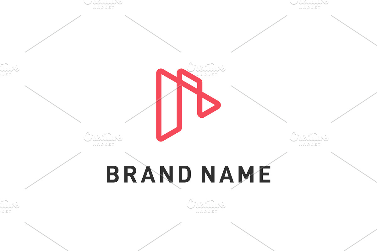 Play Button Logo with Letter I, a Branding & Logo Template by yanuart