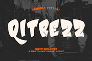 Qitrezz Graffiti Display Font, a Handwritten Font by Maulana Creative (Thumbnail 1 of 7)