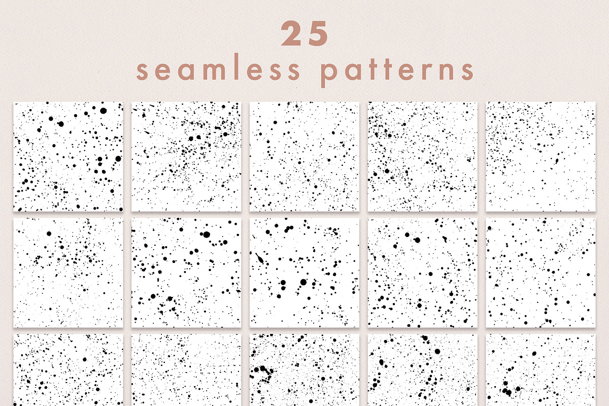 Ink Splatter Patterns Volume 001, a Pattern Graphic by Megs Lang (Photo 13 of 13)