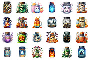 Halloween Mason Jar Clipart PNG, an Illustration by SinaCreation (Thumbnail 2 of 7)