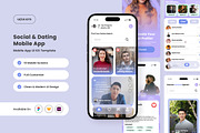 CrushCircle - Social & Dating App UI, an App Template by twinstd (Thumbnail 1 of 5)