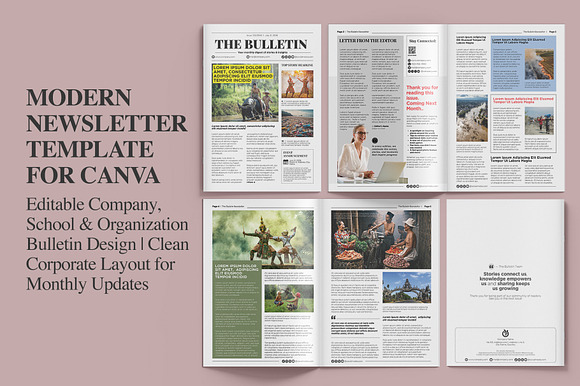 Modern Newsletter Template for Canva preview 7