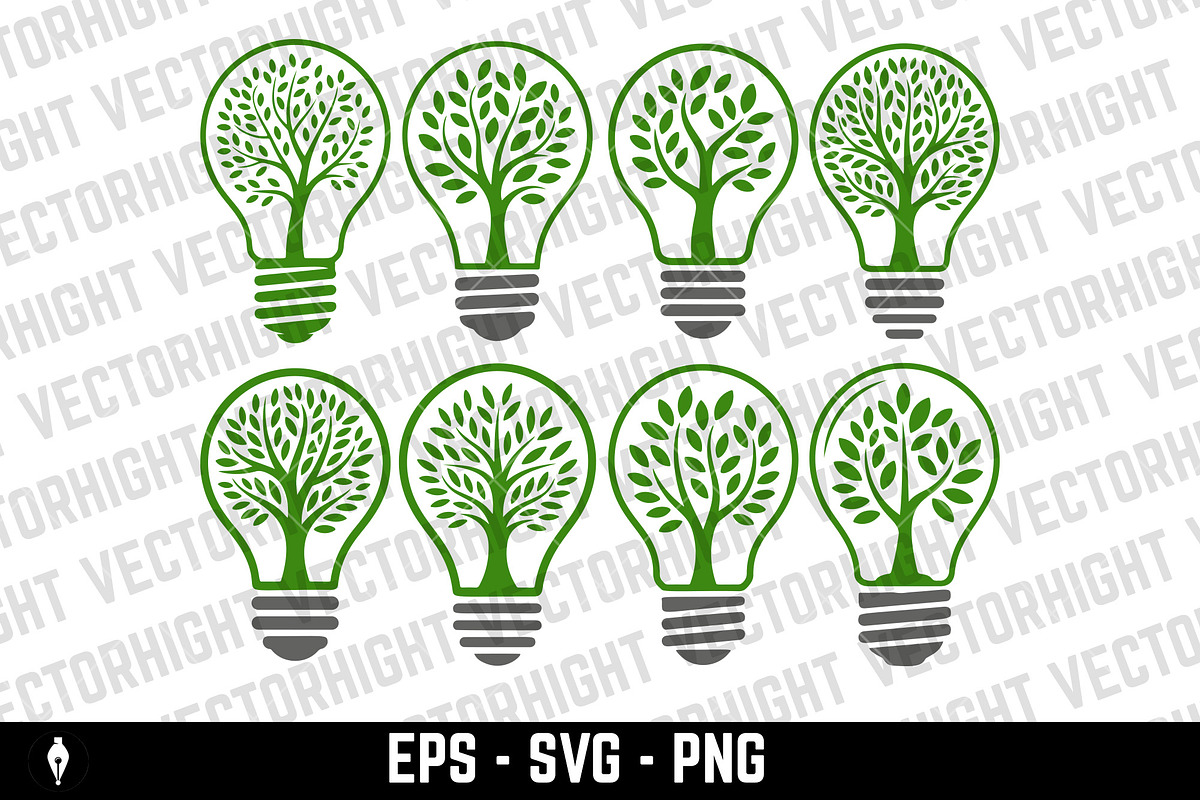 Eco-friendly light bulb vector, an Object Graphic by Vectorhight (Photo 1 of 4)
