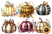 Autumn Plaid Pumpkin Sublimation, an Illustration by Designworld (Thumbnail 5 of 7)