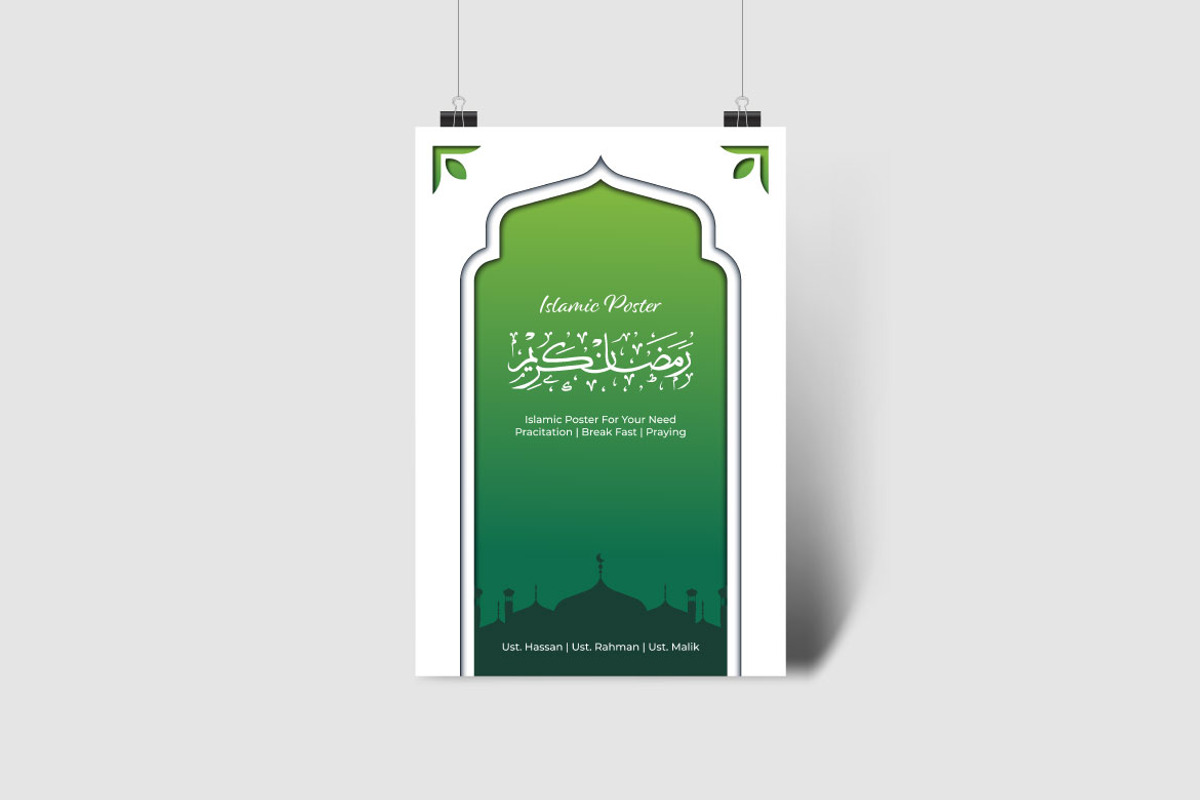 Simple Islamic Poster Template, a Poster Template by Mightyfire (Photo 2 of 3)