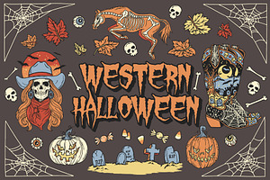 Western Halloween • Illustrations