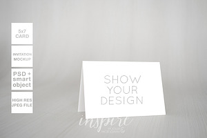 5x7 Card/Invitation Nordic Mockup