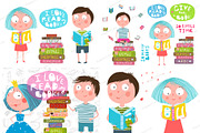 Give me a Book! HUGE Reading Bundle, an Education Illustration by Popmarleo Shop (Thumbnail 9 of 20)