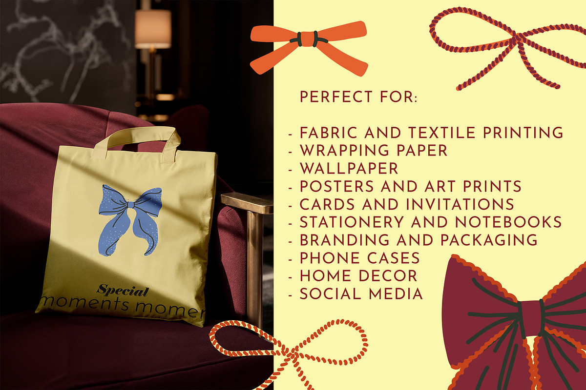 FUNKY BOWS: clipart, an Object Illustration by Elliko shop (Photo 3 of 6)