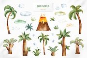 Dino World. Watercolor collection., an Animal Illustration by Kate_Rina (Thumbnail 8 of 16)