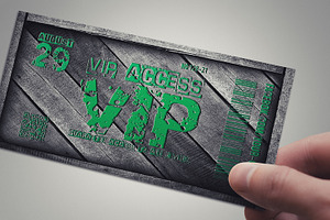 Stylish Wooden VIP PASS Card