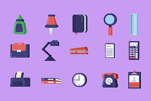 Office Supplies Illustration Set, an Object Illustration by studiogstock