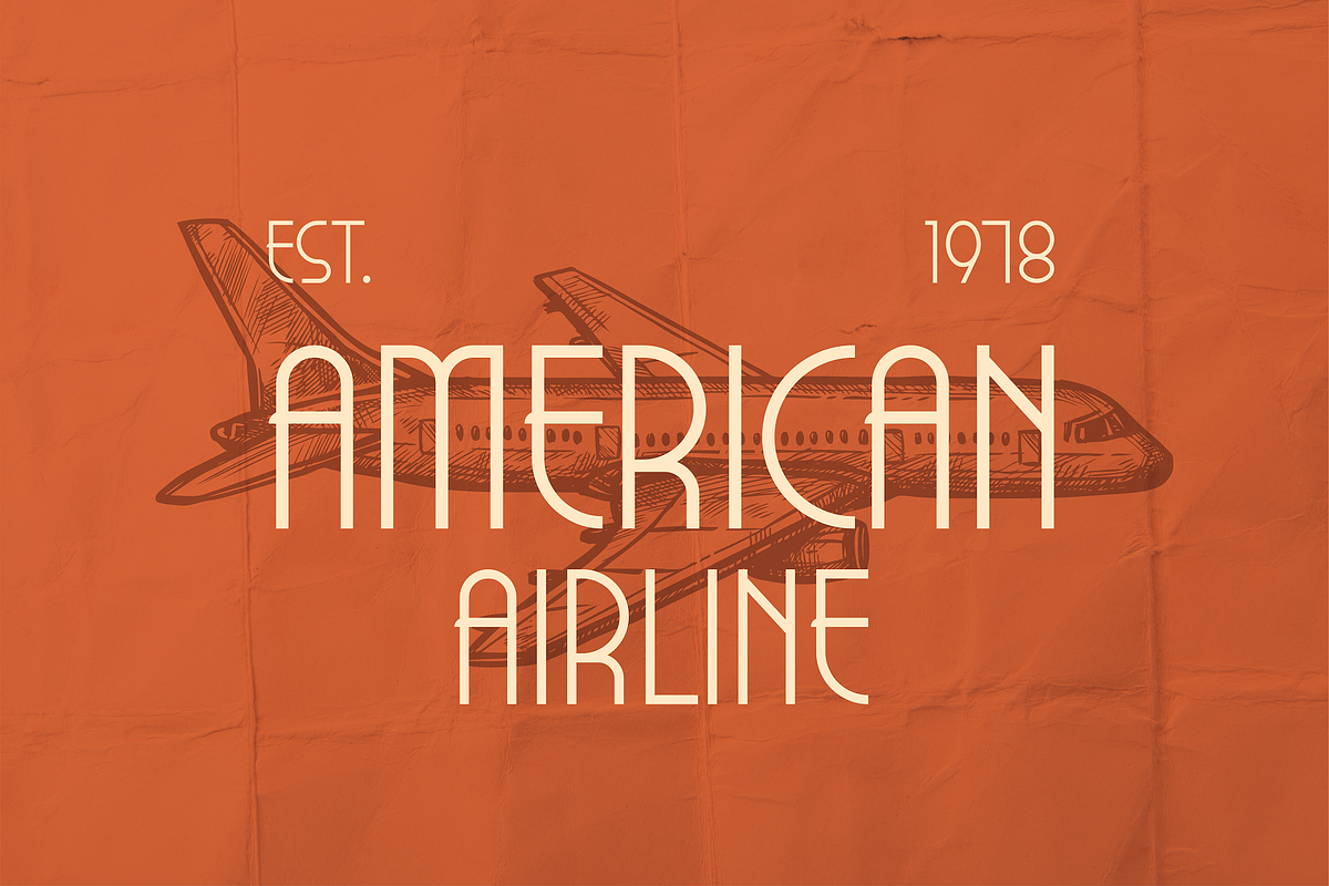 Aeroflow - Vintage Aviation Display, a Sans Serif Font by HipFonts (Photo 5 of 10)