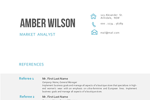 3 In 1 Modern Chart Word Resume