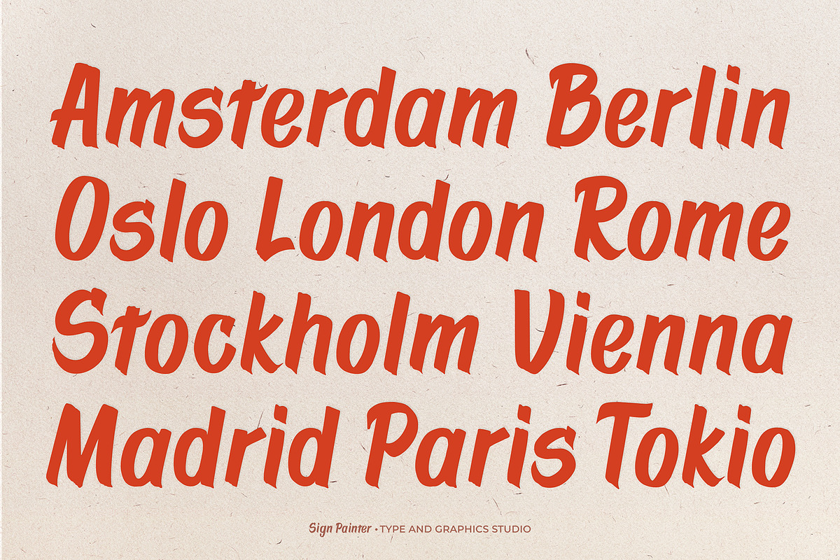 Sign Painter, a Handwritten Font by Type and Graphics Studio (Photo 2 of 16)