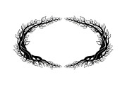 Nature Wreath Frame Vector Bundle, an Illustration by jahid234 (Thumbnail 49 of 51)