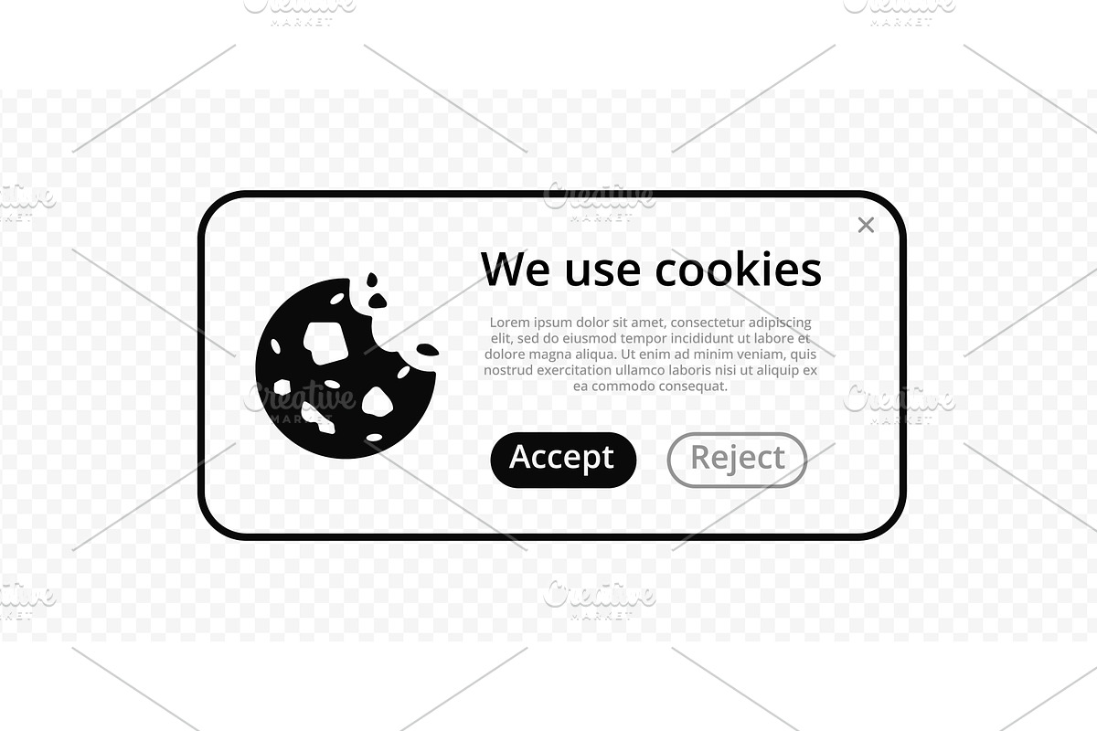 We use cookie landingpage silhouette, an Object Illustration by skripnikbb