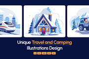 Travel and Camping Illustration Set, a Person Illustration by Brickclay (Thumbnail 1 of 10)
