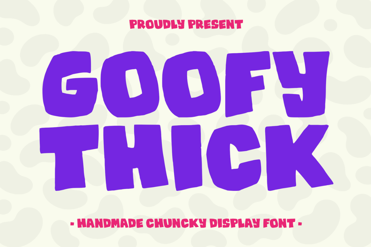 Goofy Thick - Chunky Display Font, a Handwritten Font by Sronstudio (Photo 1 of 11)