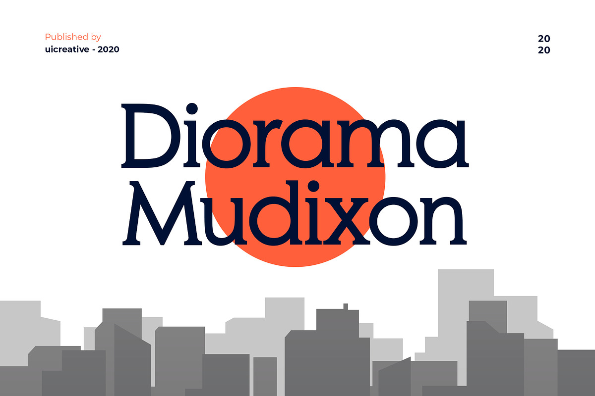 Diorama Mudixon Modern Serif Font, a Serif Font by UICreative (Photo 1 of 5)