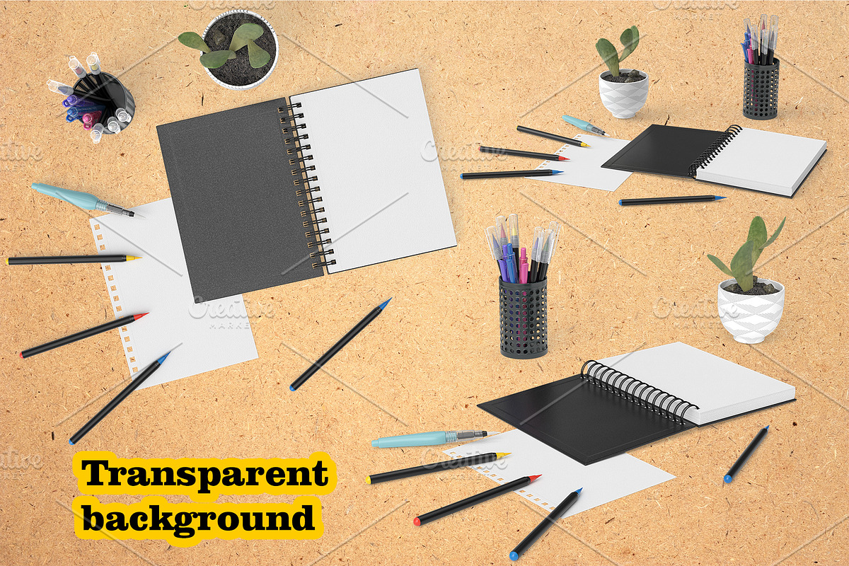 Real Brush Marker Mockup, a Pens & Pencil Mockup by Tempera (Photo 2 of 3)