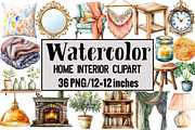 Home Interior Clipart, an Illustration by Design Market (Thumbnail 1 of 3)