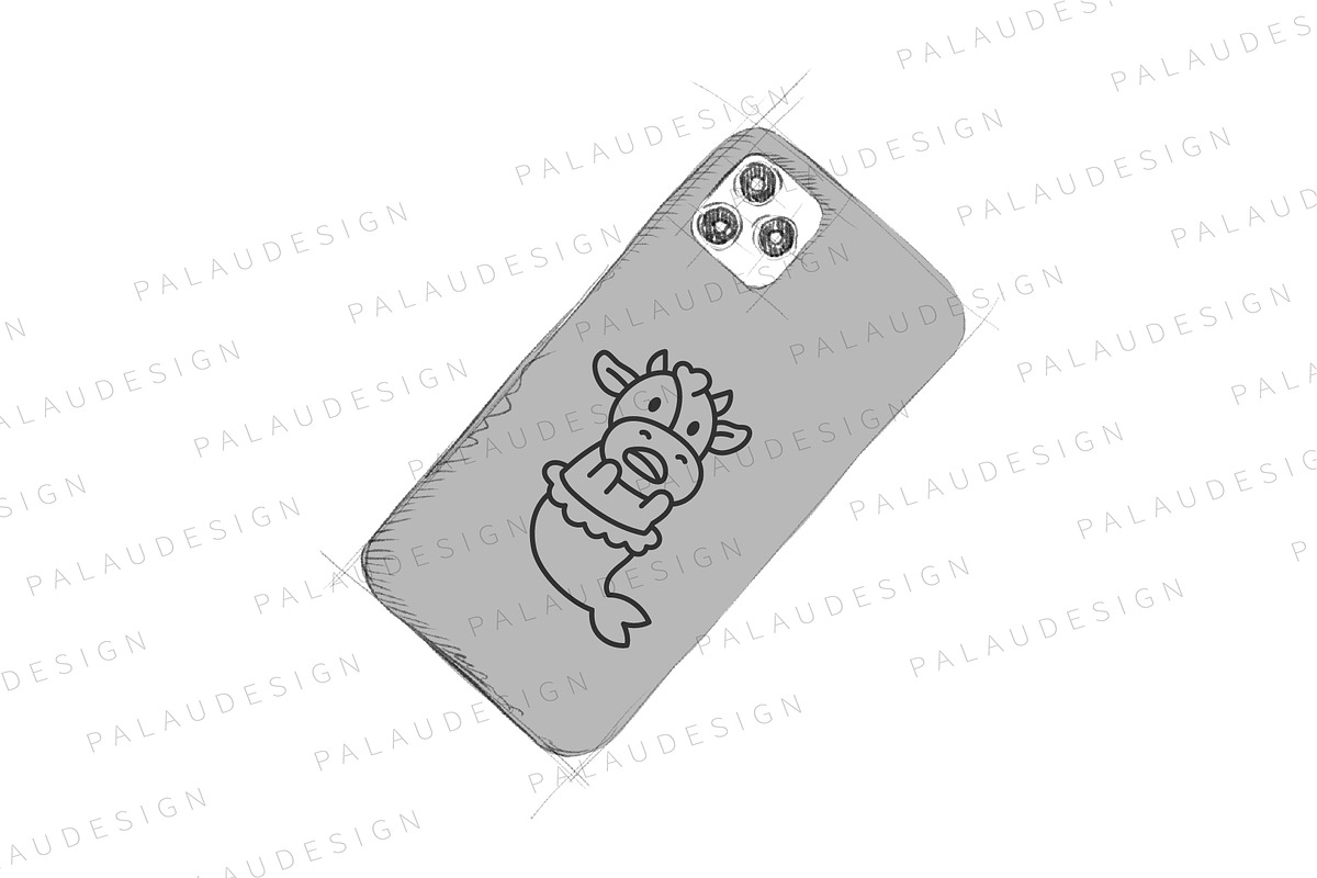 Cute Kawaii Cow Mermaid Character, an Animal Illustration by Palau (Photo 7 of 12)