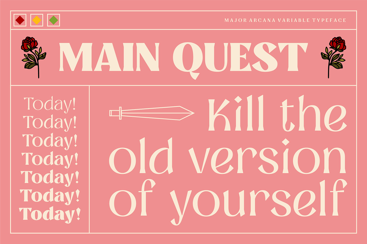 MAJOR ARCANA - Display Variable Type, a Serif Font by Artflorara (Photo 11 of 21)