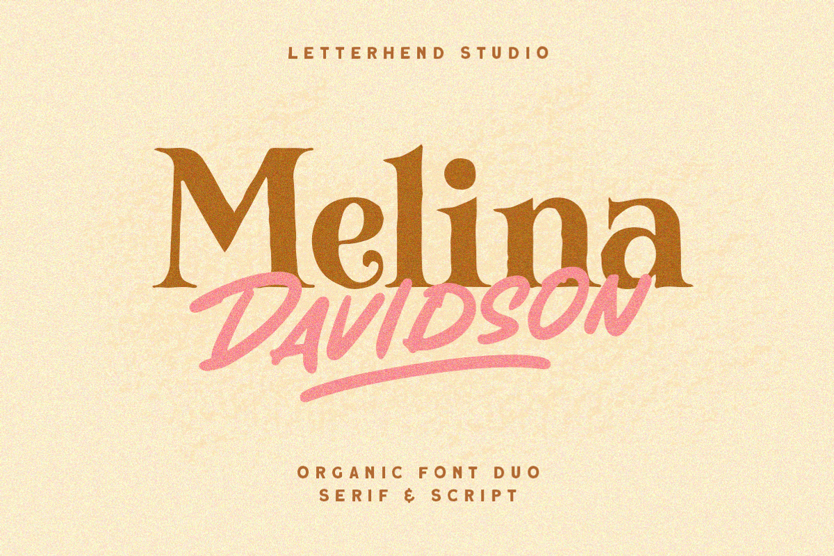 Melina Davidson - Organic Font Duo, a Handwritten Font by Letterhend Studio (Photo 1 of 11)