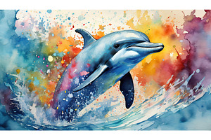 A dolphin jumping out of water with, an Animal Photo by Igor Tichonow