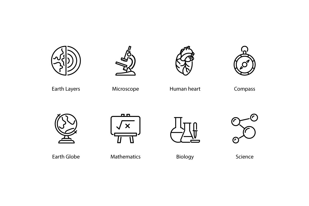 Science Related Thin Line Icons, an Outline Icon by vectorstank (Photo 3 of 9)
